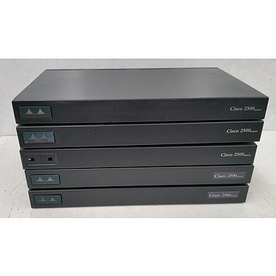 Cisco 2500 Series Router - Lot of Five