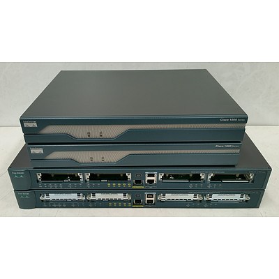 Cisco 1700 Series & 1800 Series Integrated Services Router - Lot of Four