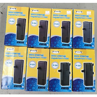 Eight Aqua One Mini Internal Aquarium Filters - Brand New - RRP $160