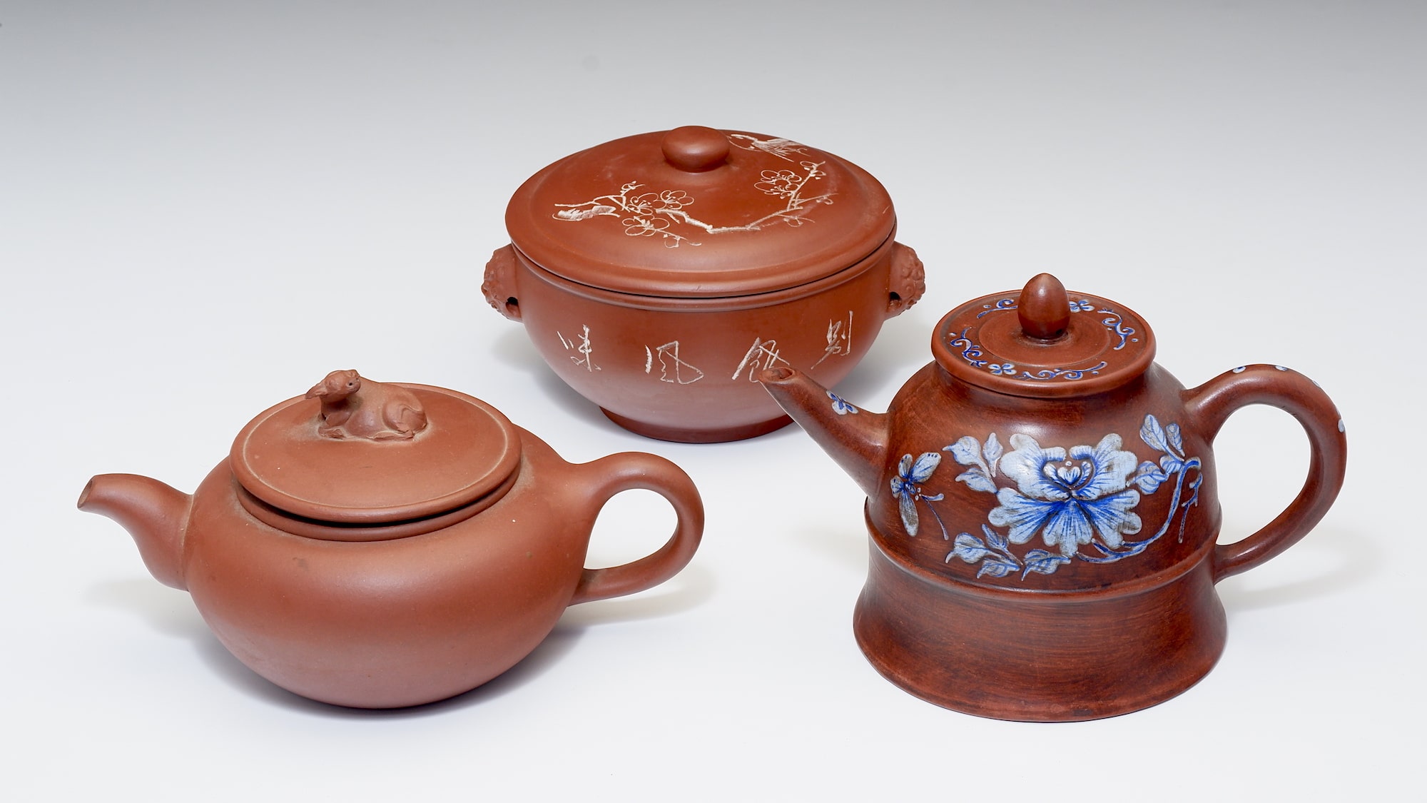 'Three Various Chinese Yixing Pottery Wares'