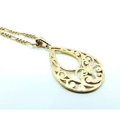 9ct Yellow Gold Pendant on a Gold Plated Chain