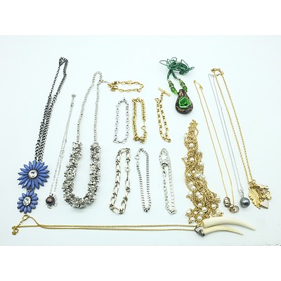 Group of Assorted Costume Jewellery Including 12 Bracelets and 22 Necklaces