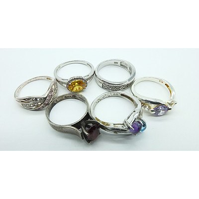 Group of Sterling Silver 925 Rings