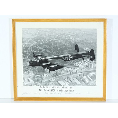 To the Boss with Best Wishes from the Waddington Lancaster Team Signed Offset Print
