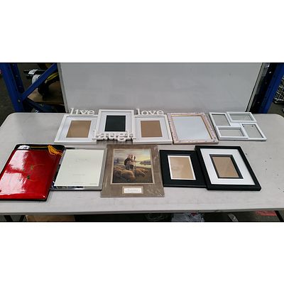 Lot of Eight Picture Frames, A Greg Olsen "John 10:14" Print, And Sketching Book - RRP $100