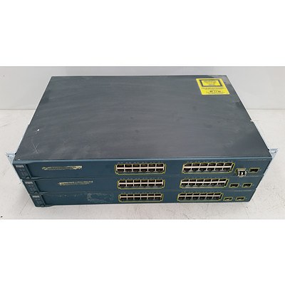 Cisco Catalyst 3560 Series 24-Port Managed Switch - Lot of Three