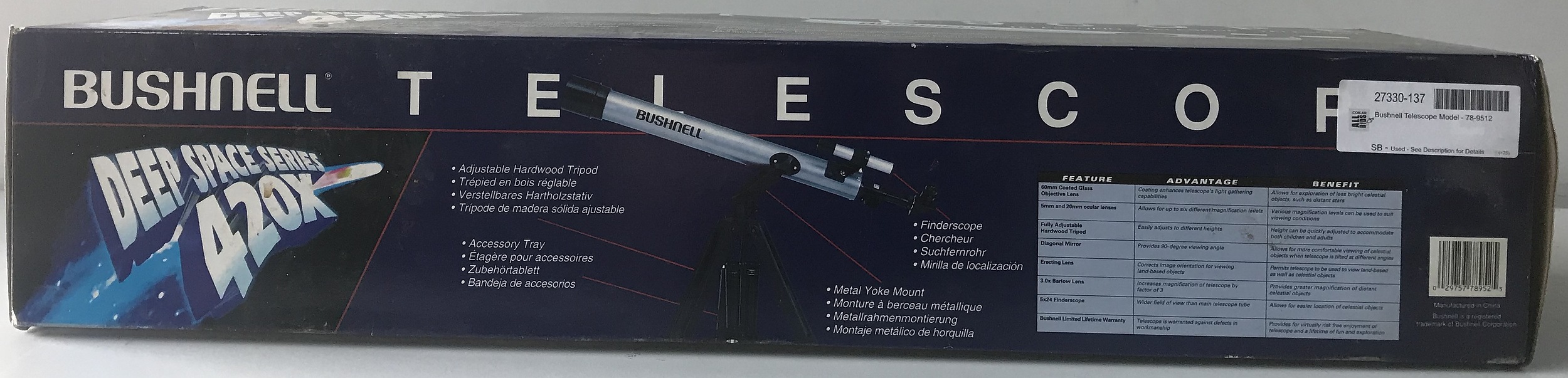 Bushnell Telescope Model 789512 Lot 1006600 ALLBIDS