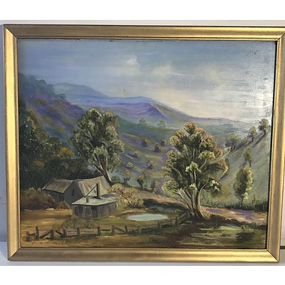 Two Framed Landscape Oil Paintings on Board