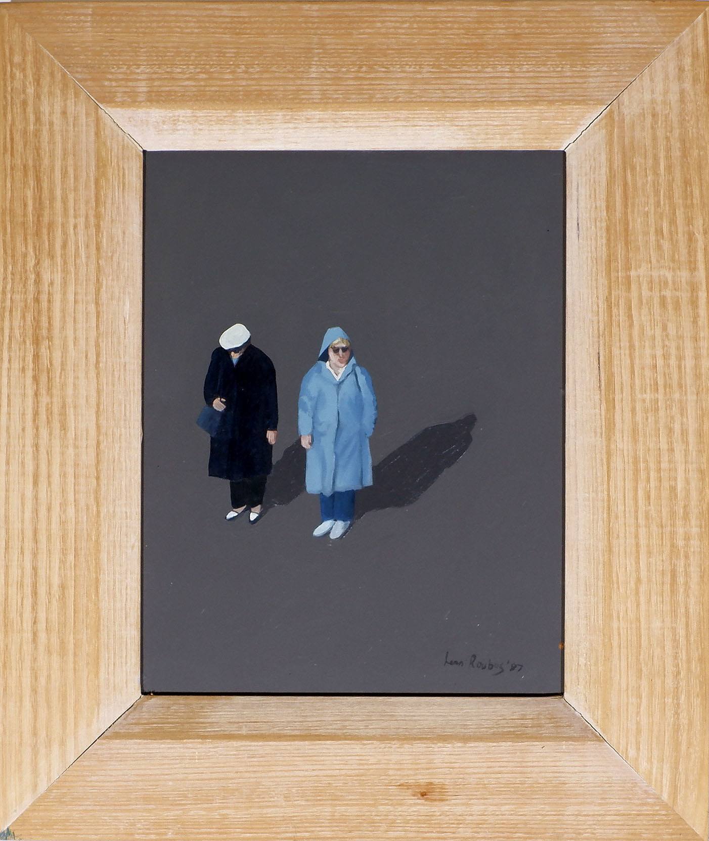 'Leon Roubos (1959-1998) Two Women, Oil on Board'