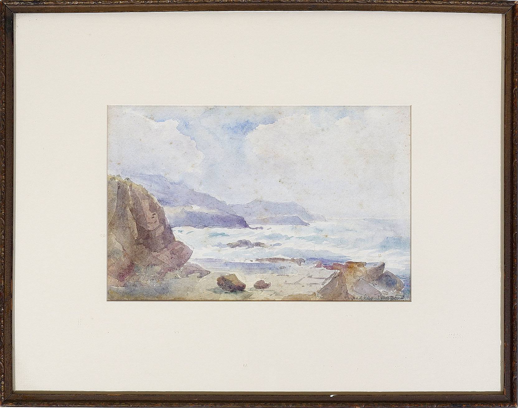 'Anne Hedley Parsons (1870-1960) Beach Scene, Watercolour'