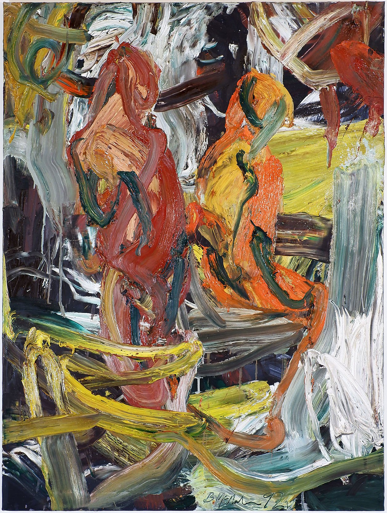 'Brett McMahon (b. 1966), Central Station 1992, Oil on Canvas'