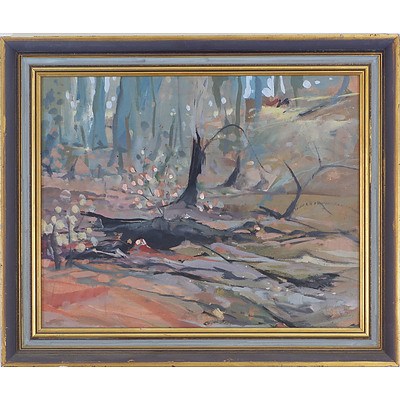 Artist Unknown, Landscape, Oil on Board, 1983