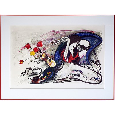 Fred Cress (1938-2009), Chases 1988, Colour Lithograph Edition 13/97