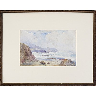 Anne Hedley Parsons (1870-1960) Beach Scene, Watercolour