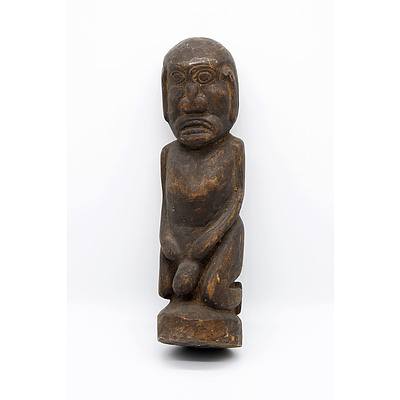 Oceanic Tribal Carved Wood Male Figure