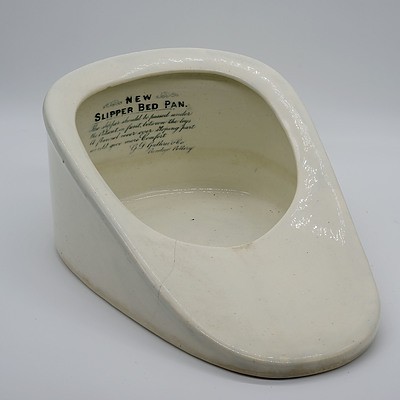 Rare 19th Century Bendigo Pottery Bed Pan