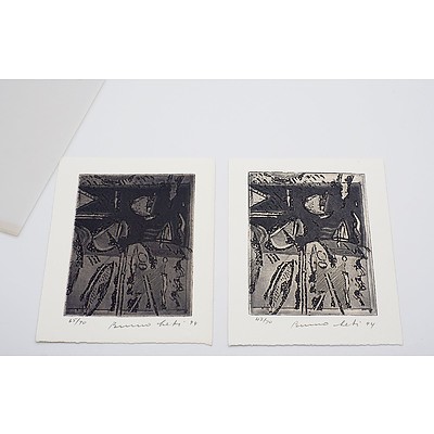 A Small Book on Bruno Leti's Monotypes, Sasha Grishin 1994, Accompanied by Two Bruno Leti Etchings