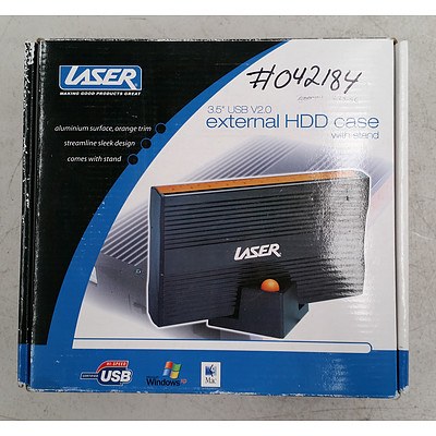 Laser External HDD Case with Stand