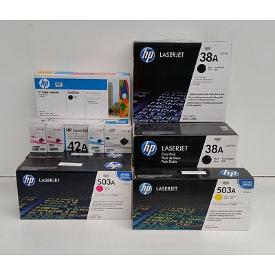 Bulk Lot of Assorted HP LaserJet & Xerox Toner Cartridges - Lot of Twenty