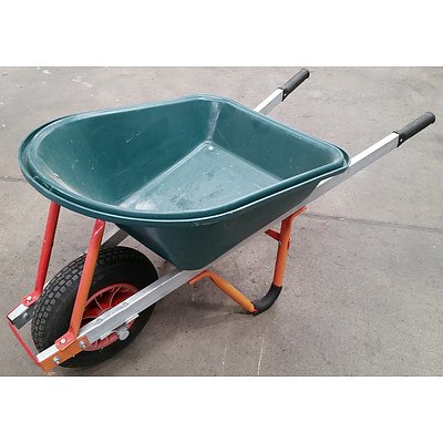 Westmix 150L Green Bucket Wheelbarrow