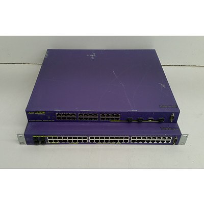 Extreme Networks Summit 400-24t & 400-48t Gigabit Managed Switch - Lot of Two