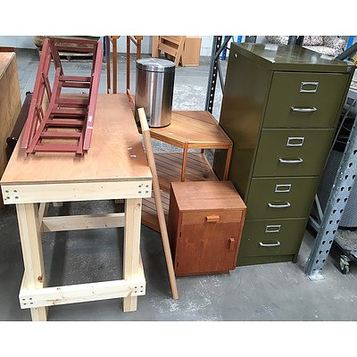 Large Assortment of Furniture, Timber, Homewares and Miscellaneous