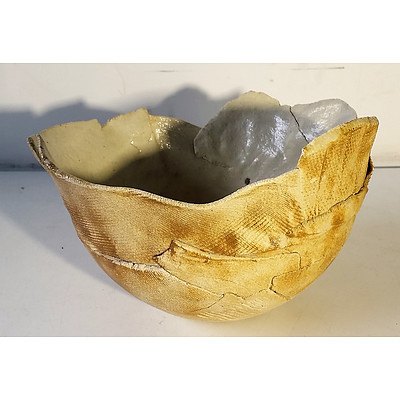 Abstract Hand Formed Studio Pottery Bowl