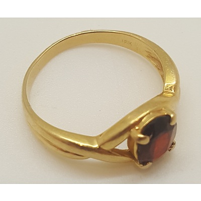 18 Carat Yellow Gold and Brown Tourmaline Ring