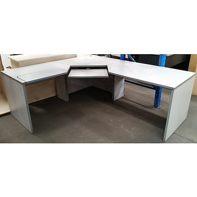Grey Melamine Corner Desk
