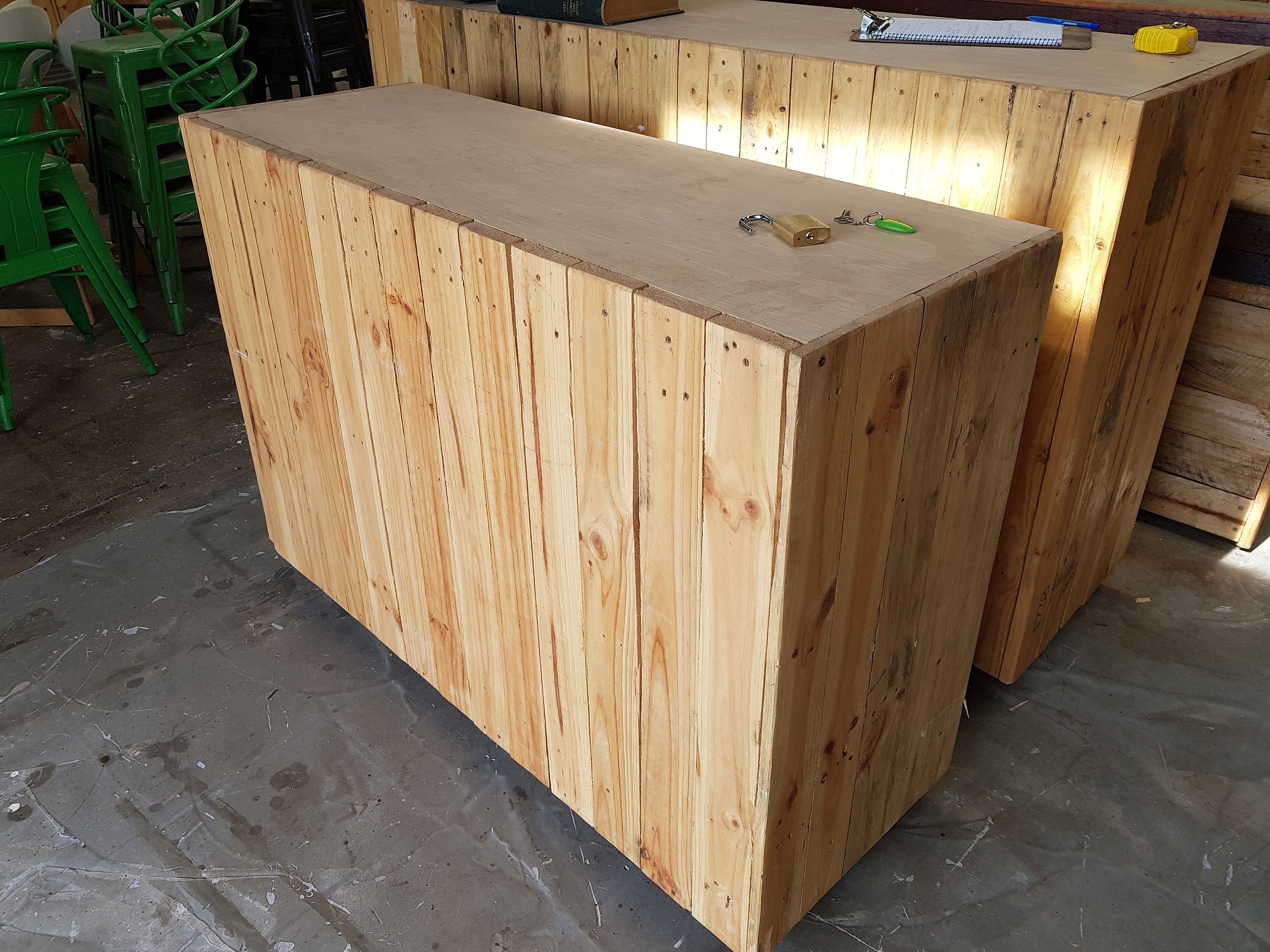 Custom Made Timber Bars on Wheels Lot 1006429 ALLBIDS