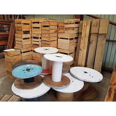 Custom Made Timber Seating & Assorted Spools