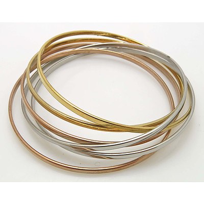 Stainless Steel Bangle Set Of Six