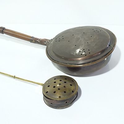 Copper Bed Warmer and Chestnut Roaster