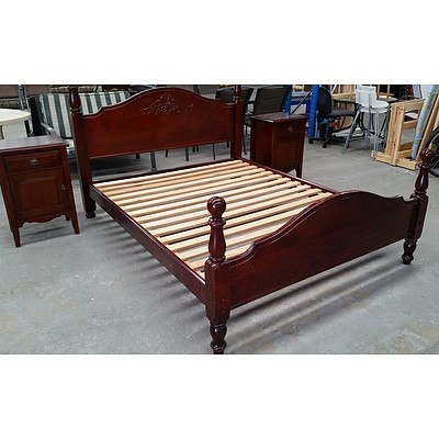 Mahogany Stained Queen Bedroom Furniture
