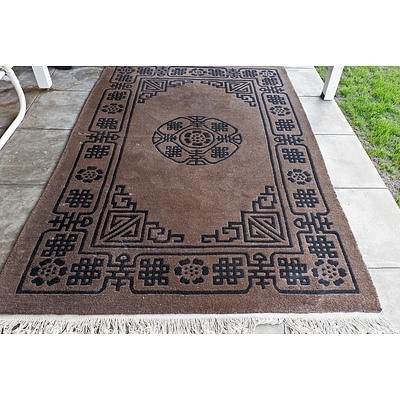 Tibetan Hand Knotted Sculpted Wool Pile Area Rug
