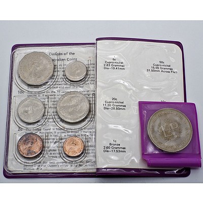 Silver Jubilee Uncirculated Coin Set and Elizabeth and Phillip Coin