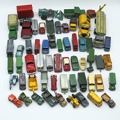 Large Group of Vintage Toy Cars Including Lesney, Matchbox, Dinky and More