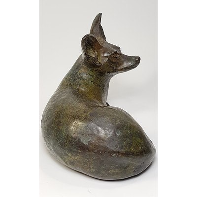 Don Grieg, Fox Sculpture, Bronze 