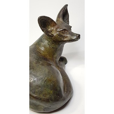 Don Grieg, Fox Sculpture, Bronze 
