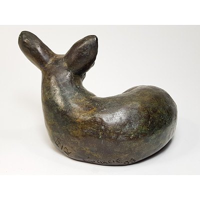Don Grieg, Fox Sculpture, Bronze 