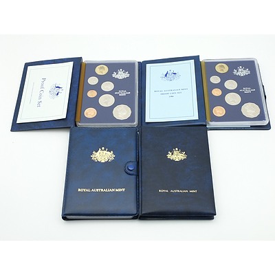 Four 1987 Proof Coin Sets