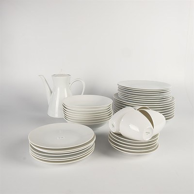 Vintage German Rosenthal Porcelain Dinner Service for Seven with Extras, Circa 1960s, and Four Arzberg Duos