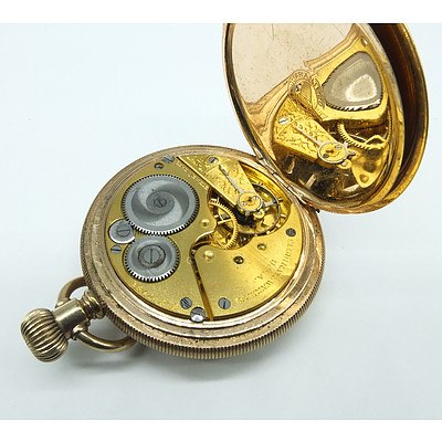 Elgin USA Closed Gentlemens Pocket Watch in Rolled Gold Case