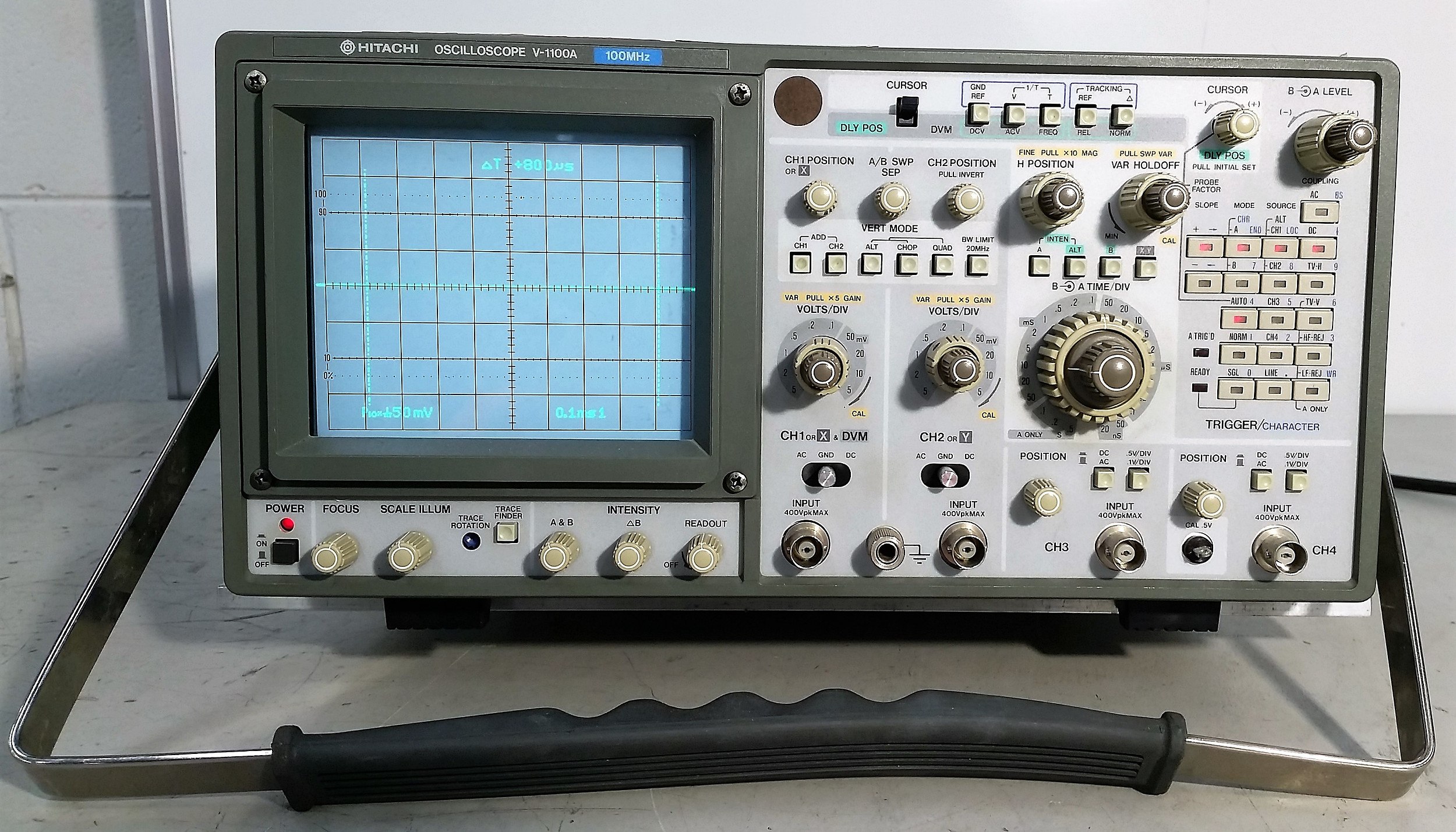 Hitachi V-1100A 4-Channel Oscilloscope - Lot 1012430 | ALLBIDS