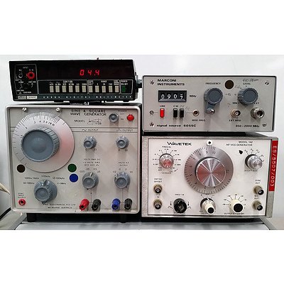 Lot of 5 HP 332A Distortion Analyzer and other Electronic Bench Equipment