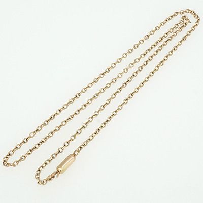 Antique 9ct Yellow Gold Round Link Chain