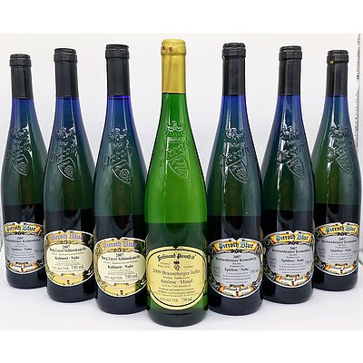 Lot of 7 Pieroth Blue 2007 and 2009 Brauneberger Juffer  = RRP=$140.00