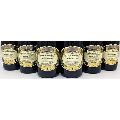 Lot of 6 Pieroth Blue 2007 Burg Layer Schlosskapelle Kabinett Nahe = RRP=$120.00