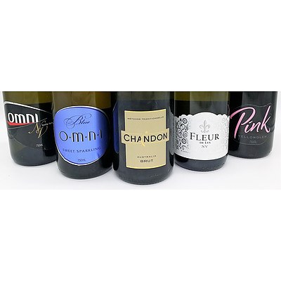 Lot of 5 Mixed Sparkling Wines  = RRP=$100.00