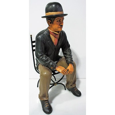 Seated Charlie Chaplin Memorabilia Figurine